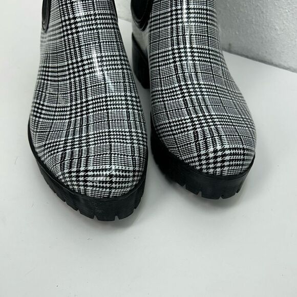 JEFFREY CAMPBELL Platform Lug Houndstooth Chelsea Chunky Heel Boots - Picture 5 of 10